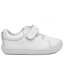GORILA OINAK SNEAKERS PIEL MONOCOLOR VELCRO BEBÉ RESPETUOSO-BAREFOOT 75900 BLANCO GORI028