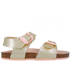 GARVALÍN SANDALIAS BIO CERRADAS METALIZADAS DE NIÑA 252467-A784 ORO GARV031