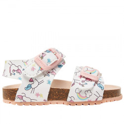 GARVALÍN SANDALIAS BIO CERRADAS UNICORNIOS DE NIÑA 252463-B050 BLANCO GARV032