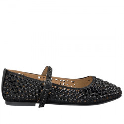 ALMA EN PENA BAILARINA PIEL Y PEDRERIA MUJER V250544 NAPA BLACK AEP134