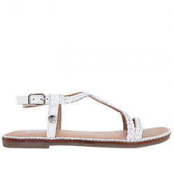 GIOSEPPO SUFFIELD SANDALIAS DE PIEL TIRAS TRENZADAS PARA NIÑA 74806 BLANCO GIO401