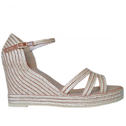 CASTELLER SANDALIA YUTE CUÑA ALTA PARA MUJER 49-141-645 CAMEL/CUERO CAST002