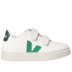 VEJA KID'S SNEAKERS DE PIEL PARA NIÑOS ESPLAR CHROMEFREE LEATHER SV0502999C WHITE EMERAUDE CYPRUS VEJA035