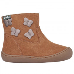 GORILA BOTA SERRAJE CREMALLERA MARIPOSAS NIÑAS RESPETUOSO-BAREFOOT 75951 CAMEL / BRONCE GORI031