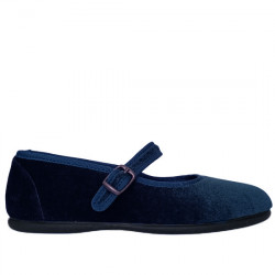 CHUCHES ZAPATO MERCEDES TERCIOPELO NIÑAS 98.000-01 MARINO CHU052