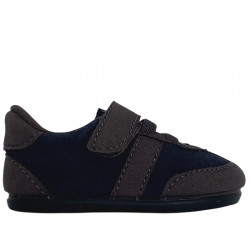 CHUCHES SNEAKERS SERRAJE VELCRO NIÑOS RESPETUOSO-BAREFOOT 72/S-23 MARINO/GRIS CHU057