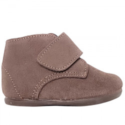 CHUCHES BOTÍN SERRAJE VELCRO NIÑOS RESPETUOSO-BAREFOOT 77/S-00 TAUPE CHU060