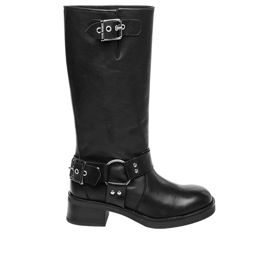 STEVE MADDEN BEAU BOTAS ESTILO BIKER DE PIEL HEBILLAS