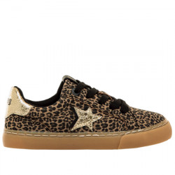 MUSTANG SNEAKER EFECTO PIEL ANIMALPRINT CASUAL NIÑAS EMI 81215-C12186 LEOPARDO TAUPE MUST138
