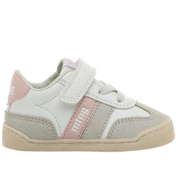 MUSTANG FREE BABY SNEAKERS EFECTO PIEL VELCRO BEBÉ RESPETUOSO-BAREFOOT 49060-C58022 WHITE / LIGHT PINK MUST140