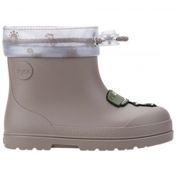 IGOR MENDI DINO BOTAS DE AGUA NIÑOS RESPETUOSO-BAREFOOT W10323-183 TAUPE IGOR051