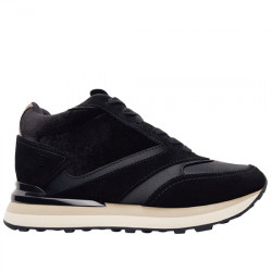 GIOSEPPO LANDFALL SNEAKERS CASUAL RASO Y SERRAJE CON CUÑA INTERNA PARA MUJER 77024 NEGRO GIO422