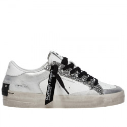 CRIME LONDON SK8 DELUXE SNEAKER DE PIEL CASUAL PARA MUJER 26102PP5.68 PLATA GLAM CRIL006
