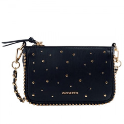 GIOSEPPO CLEMENS BOLSO BANDOLERA EFECTO PIEL TACHAS CREMALLERA 76971 NEGRO GIO424