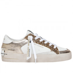 CRIME LONDON SK8 DELUXE SNEAKER DE PIEL CASUAL PARA MUJER 27107PP6.51 PLATINO GLAM CRIL008