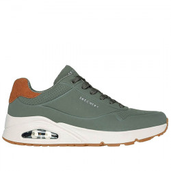 SKECHERS UNO - SUITED ON AIR DEPORTIVO CASUAL EFECTO PIEL HOMBRE 183004 OLV OLIVE SKE262