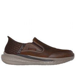 SKECHERS SLIP-INS RELAXED FIT: SLADE - COOPER COPETE DEPORTIVO NOBUCK HOMBRE 205237 CDB DK BROWN SKE263