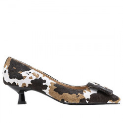 ANGARI BY ALBO STILETTO PIEL PONY ANIMALPRINT TACÓN MAGA 51082-63 PELO VACA BICOLOR ANGA036