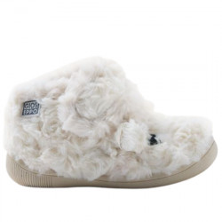 GIOSEPPO KIDS WINGER ZAPATILLAS DE ESTAR POR CASA BOTÍN VELCRO "OSITO" PARA NIÑOS 76931 OFF-WHITE GIO430
