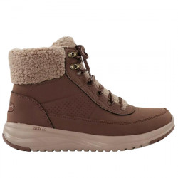 SKECHERS ON-THE-GO STELLAR - ALPINE ADVENTURE BOTINES EFECTO PIEL WATERPROOF CON BORREGUILLO MUJER 144756 CHOC CHOCOLATE SKE258