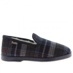 VICTORIA "WAMBA" ZAPATILLAS DE CASA PANTUFLA CUADROS MUJER 200251 MARINO VIC344