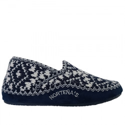 NORTEÑAS ZAPATILLAS DE CASA PANTUFLAS PUNTO MUJER 51-661 MARINO NORT035