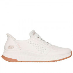 SKECHERS SLIP-INS: BOBS SQUAD 4-KEY LOOK DEPORTIVO CASUAL EFECTO PIEL MUJER 117740 WHT WHITE SKE273