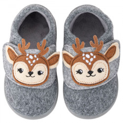 IGOR HOMIE RENO ZAPATILLAS DE CASA CERRADA VELCRO NIÑOS RESPETUOSO-BAREFOOT W10346-017 GRIS IGOR055