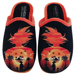 VULCA-BICHA ZAPATILLAS DE CASA CHINELAS "SON GOKU" NIÑOS 1926 NEGRO / NARANJA VUL128