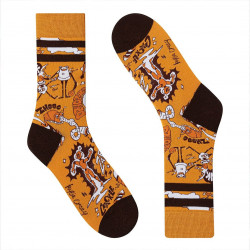 KYLIE CRAZY CALCETINES ROBOT LARGO "MEDIA CAÑA" SIN COSTURAS KM250513 AMARILLO KYLI152