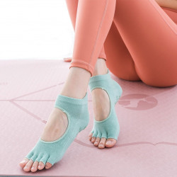 KYLIE CRAZY CALCETINES ANTIDESLIZANTES PARA YOGA CON PUNTA ABIERTA MUJER C2032 TURQUESA KYLI159