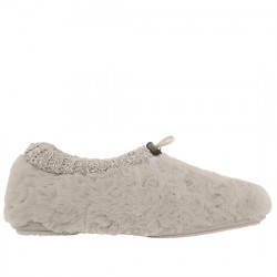 VUL-LADI ZAPATILLAS DE CASA PANTUFLA PELUCHE MUJER 3626-369 CRUDO VLAD019