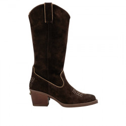 NEMONIC BOTAS CAMPERAS SERRAJE MUJER WESTERN 2294 MARRÓN NEM070