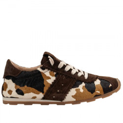 NEMONIC DEPORTIVO CASUAL SERRAJE Y PIEL PONY ANIMALPRINT MUJER 2487 MARRÓN / VACA NEM071