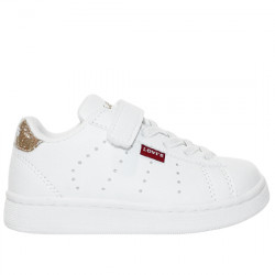 LEVI'S KIDS AVENUE MINI SNEAKERS EFECTO PIEL PARA NIÑA VAVE0210S 4718 WHITE GOLD LEV133