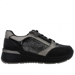 30'S TREINTAS SHOES DEPORTIVO CASUAL EFECTO PIEL MUTI WATERPROOF MUJER M44272 NEGRO TREI041