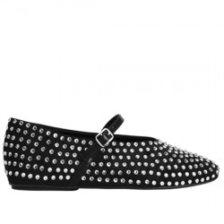 OVYÉ ZAPATO BAILARINA PIEL PULSERA TACHAS STRASS MUJER AM3991CAM NEGRO OVYE012