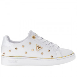 GUESS BONITAH SNEAKER ZAPATILLA CASUAL EFECTO PIEL CON TACHAS MUJER KORENZO FLPBONELE12 WHITE GUE159