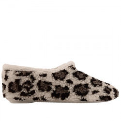 NORTEÑAS ZAPATILLAS DE CASA PANTUFLAS BORREGUILLO ANIMALPRINT MUJER 26-39 LEOPARDO CRUDO NORT041