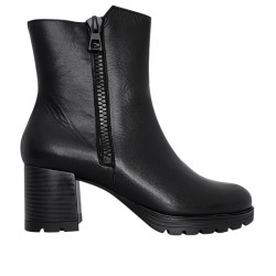 VIGUERA BOTÍN PIEL CREMALLERA TACÓN PARA MUJER 8326 NEGRO VIGU021