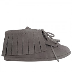 GULLIVER BOTITA TIPO KIOWA SERRAJE BEBÉ CALZADO INFANTIL DE VILLENA MP-102 PLOMO GUL056