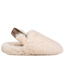 MACARENA ZAPATILLAS DE CASA CHINELAS TIRA PELUCHE MUJER ANAIS1 CRUDO MACA023