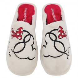 BEREVËRE ZAPATILLAS DE CASA CHINELA SUAPEL MICKEY & MINNIE LOVE MUJER IN5509 HIELO BERE053