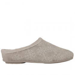KOKI'S ZAPATILLAS DE CASA CHINELAS FIELTRO COPOS BORDADOS MUJER 5-1008 CRUDO KOKI001