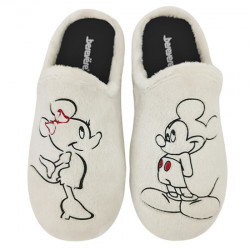 BEREVËRE ZAPATILLAS DE CASA CHINELA SUAPEL MICKEY & MINNIE SILUETA MUJER IN5000 HIELO BERE052