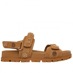 GUESS SANDALIA VELCROS EFECTO SERRAJE PLANA MUJER FLPFLOESU03 BROWN GUE162