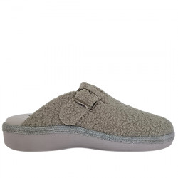 SALVI ZAPATILLA DE CASA CHINELA/ZUECO BORREGUILLO HEBILLA MUJER 29L-000 KAKI SAVI032
