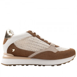 GIOSEPPO DAPITAN SNEAKERS CASUAL CROCHET Y SERRAJE CON CUÑA INTERNA PARA MUJER 78627 BEIGE GIO441