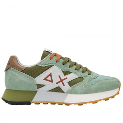 SUN68 JAKI 2.0 BICOLOR SNEAKERS SERRAJE Y NYLON CASUAL HOMBRE Z36116 VERDE SALVIA/MILITARE SUN017