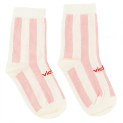 VICTORIA CALCETÍN BAREFOOT RAYAS ALGODÓN NIÑOS 9226331 ROSA VIC356